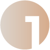number one in a circular design representing the first item in a series fourteen unique features