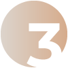 circular design featuring the number three with a gradient effect symbolizing three steps or elements in a sequence representing five distinct concepts or ideas